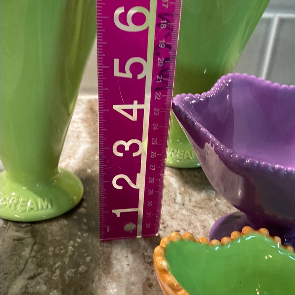 Colorful Ceramic Ice Cream Dish Set - Picture 13 of 14